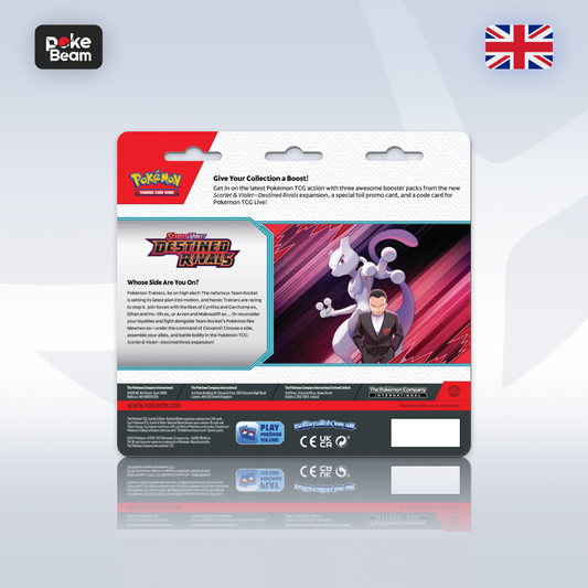 Pokémon TCG: Scarlet & Violet - Destined Rivals - 3-Pack Blister - Zebstrika/Kangaskhan Bundle