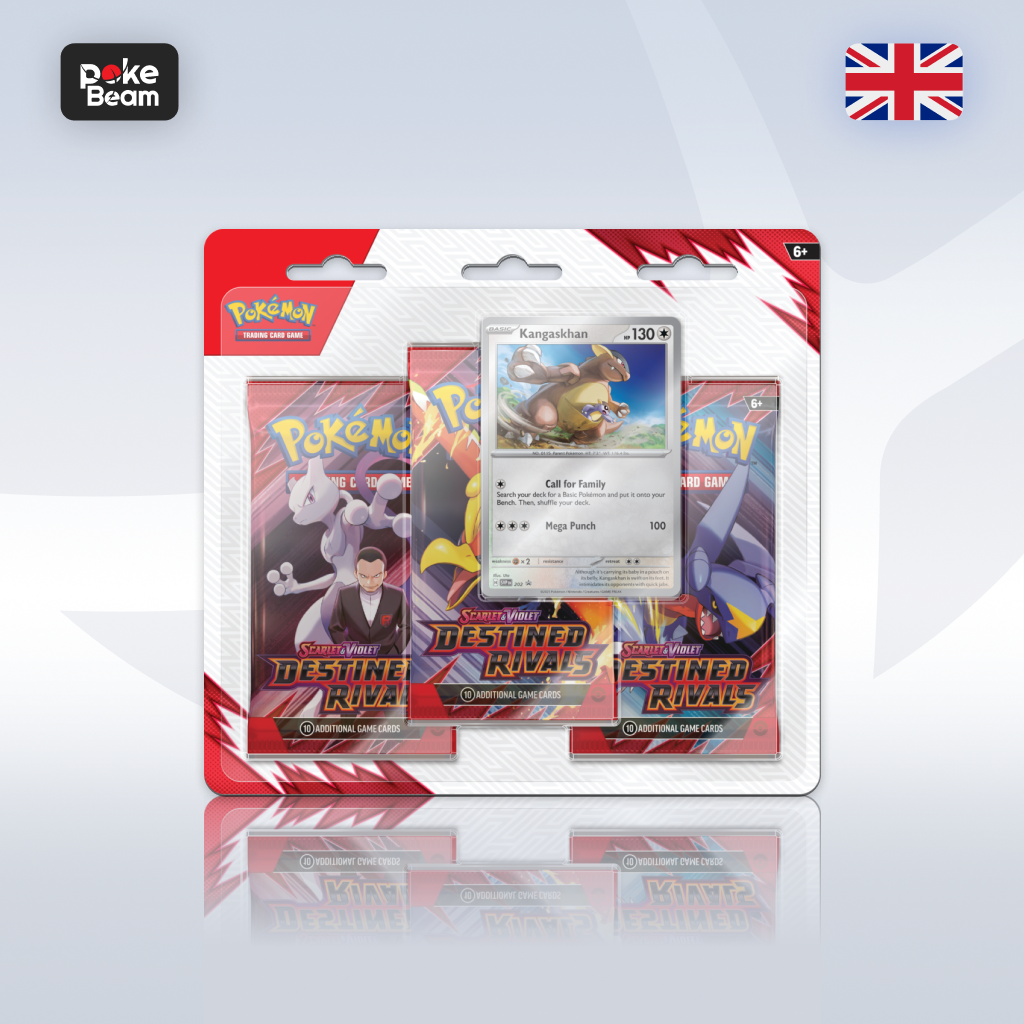 Pokémon TCG: Scarlet & Violet - Destined Rivals - 3-Pack Blister - Zebstrika/Kangaskhan Bundle